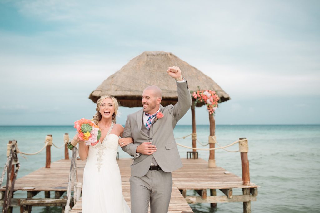 The bride and the groom are a perfect match. 15