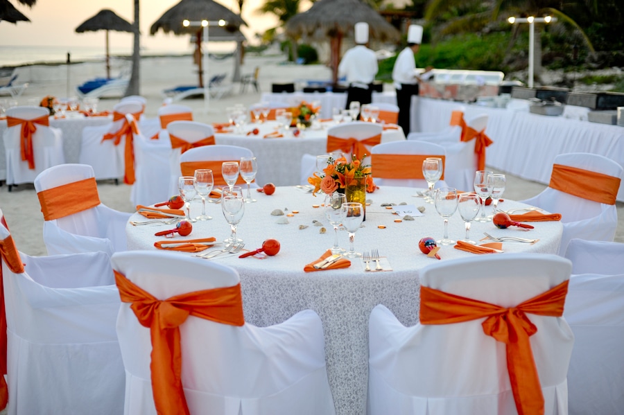  orange reception colours look great. 