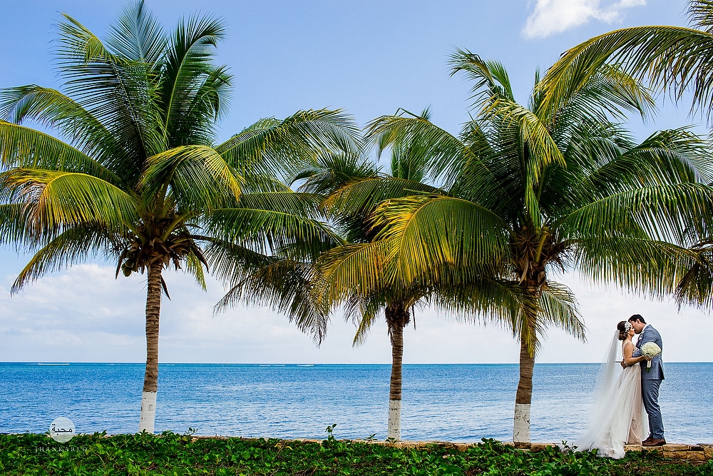  couple on the beach in Riviera Maya Mexico