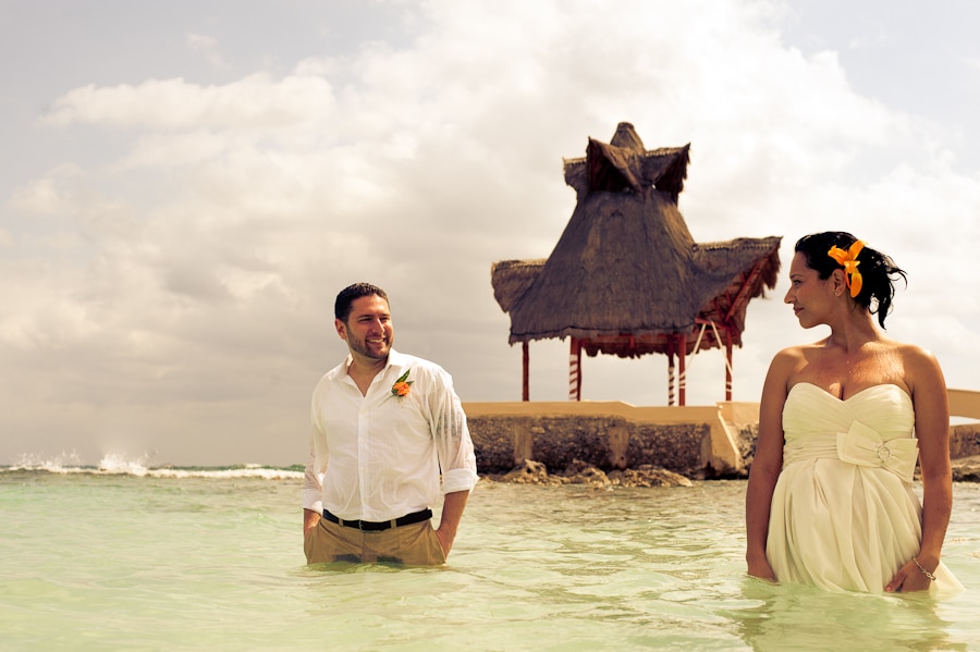  Couple on the beach with photographer