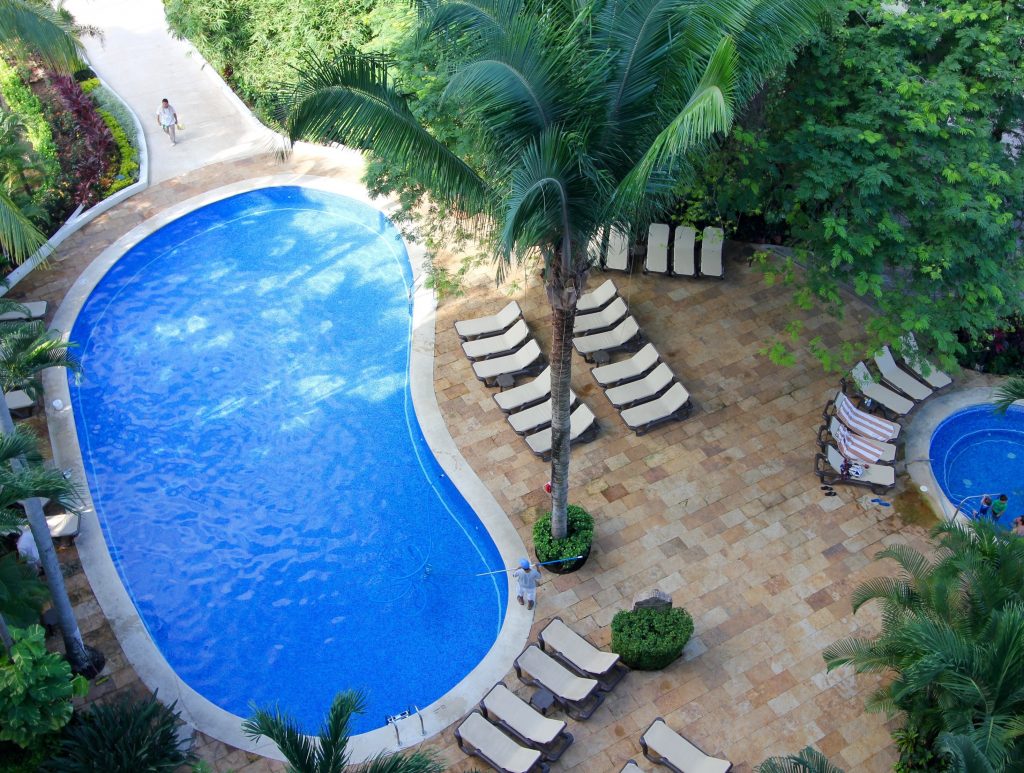 poolside reception area at Hyatt Ziva Puerto Vallarta 