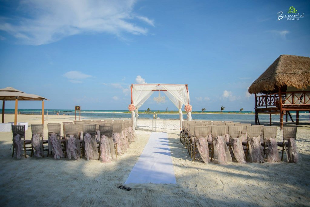  wedding gazebo set up in Mexico 