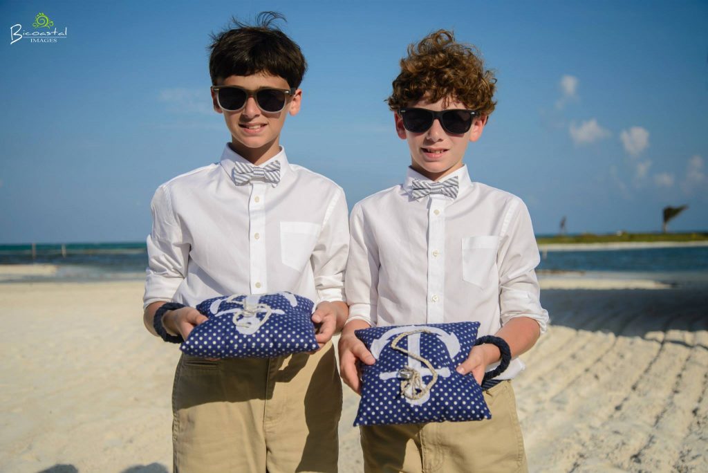  ring bearers at a destination wedding 