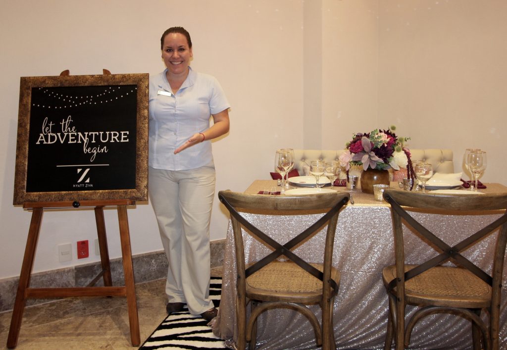 Wedding coordinator at the Hyatt Ziva 