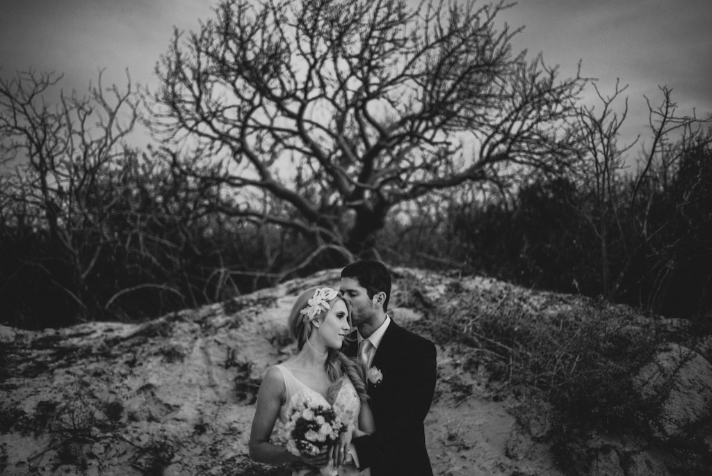Wedding couple under a tree 