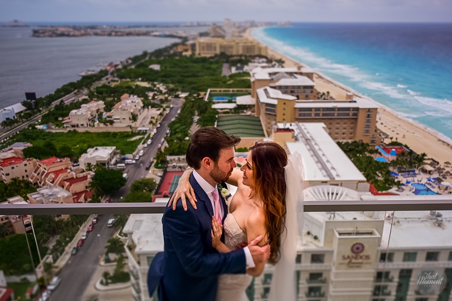  couple having some laughs at the top of secrets the vine