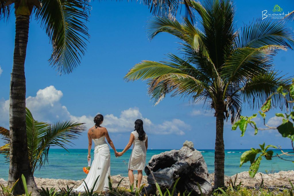  couple on the beach in sunny Mexico
