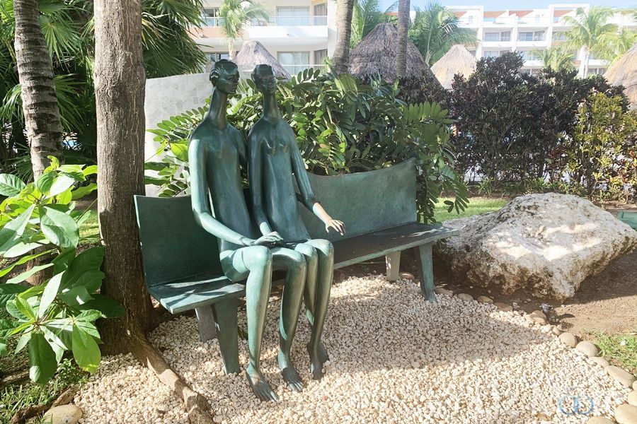Excellence Playa Mujeres statue art on property