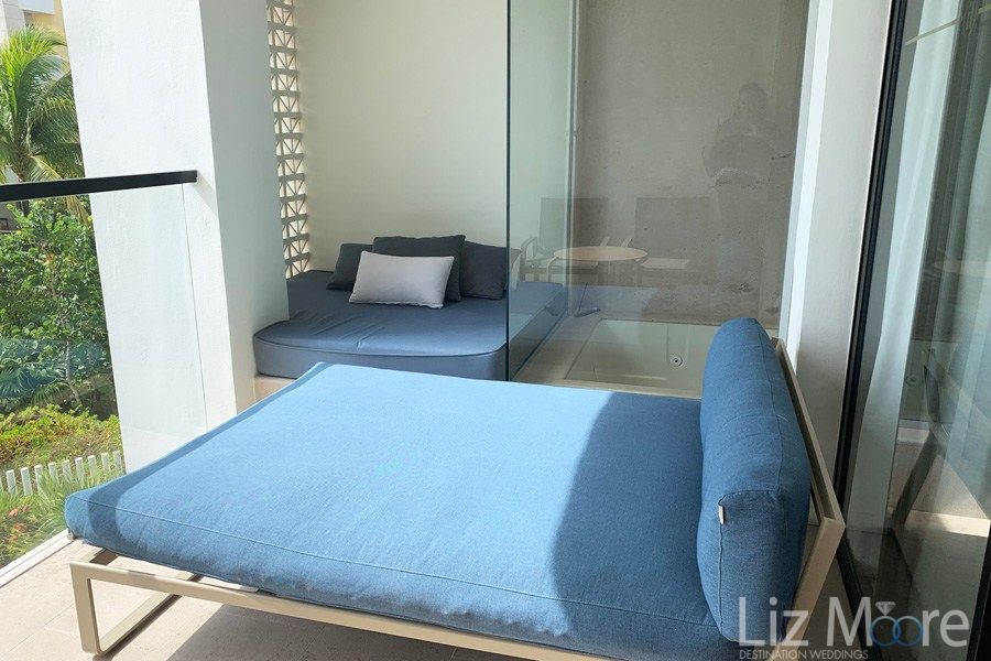 patio bedroom furniture In  blue cloth